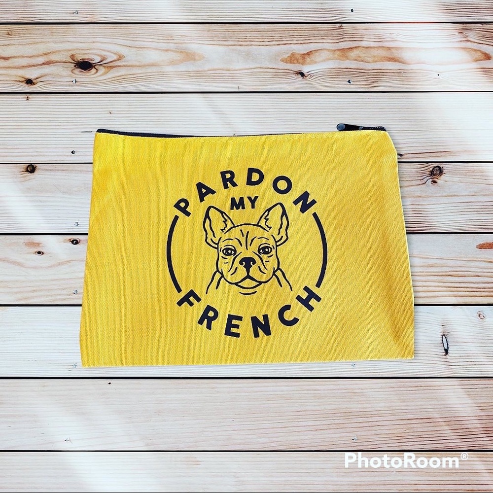 Pouch with zipper “Pardon my French”/New